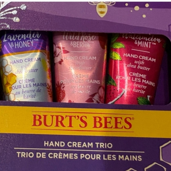 Burt's Bees Other - Burt's Bees Hand Cream Trio - Purple, Pink, Red